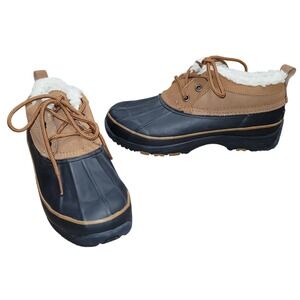 Bass Hail I Women's Ankle Sherpa Lined Leather Duck Boots 8 Winter Gorpcore Warm